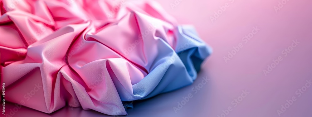A tight shot of a pink-blue object against a pink-blue backdrop, both surfaces and background sharing the same hues A tight shot of a pink-blue object against a pink-blue backdrop, both surfaces and background sharing the same hues