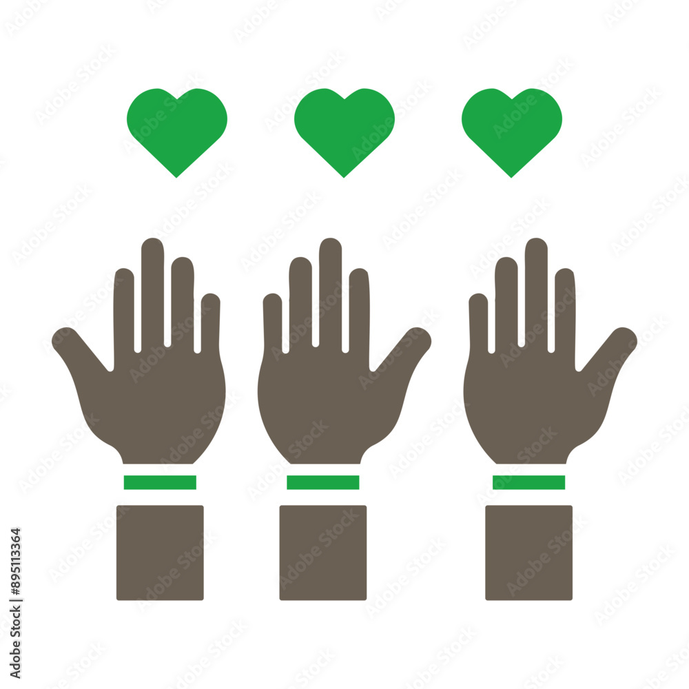 Obraz premium Volunteer Glyph Two Color Icon