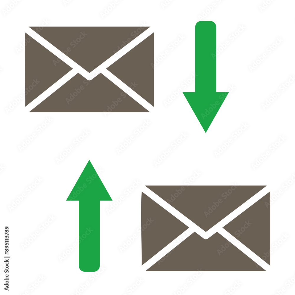 Exchange Mails Glyph Two Color Icon Exchange Mails Glyph Two Color Icon