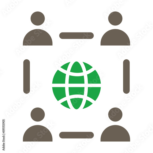 Remote Job Glyph Two Color Icon