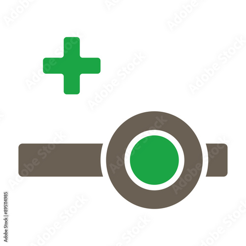 Head Mirror Glyph Two Color Icon