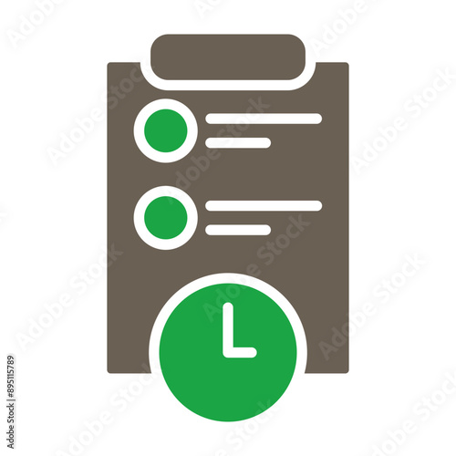 Deadline Glyph Two Color Icon