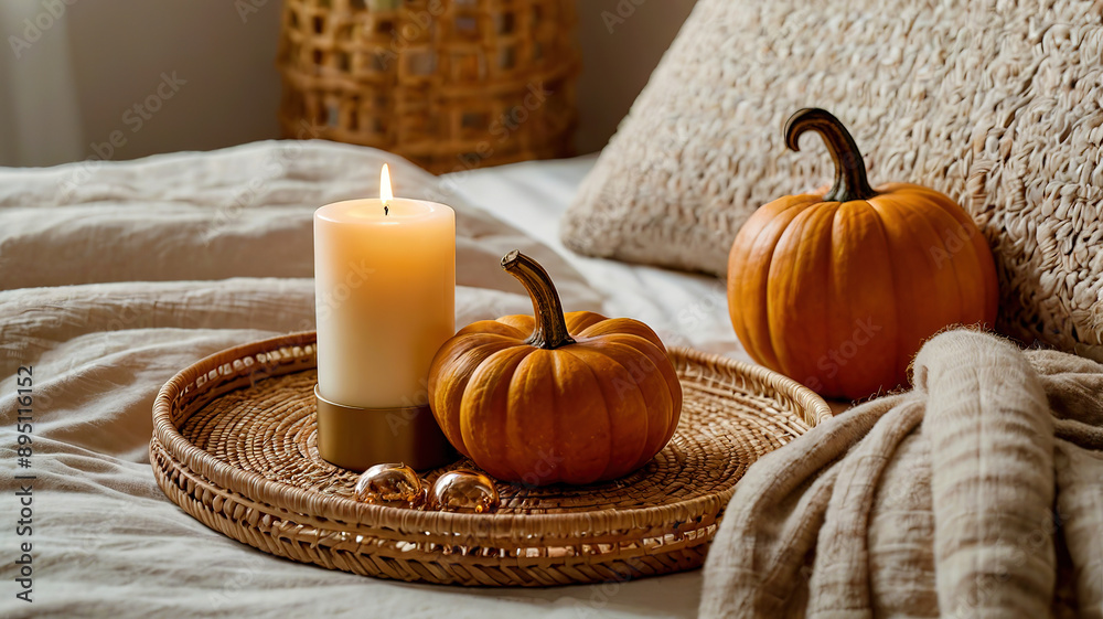 pumpkin and candles in bedroom pumpkin and candles in bedroom
