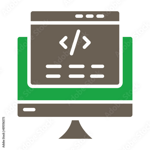 Front End Glyph Two Color Icon