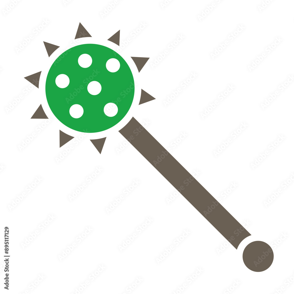 Mace Glyph Two Color Icon Mace Glyph Two Color Icon
