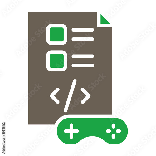 Script Glyph Two Color Icon