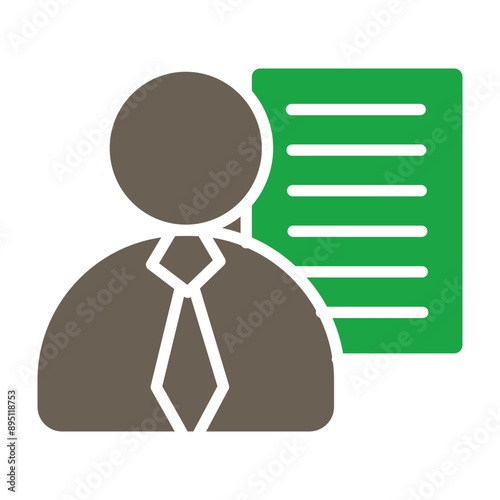 Advisor Glyph Two Color Icon
