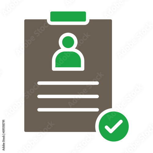 Registration Glyph Two Color Icon