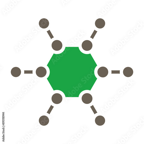 Hydrocarbon Glyph Two Color Icon