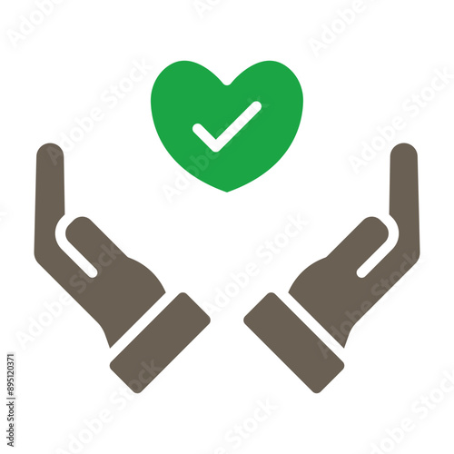 Acceptance Vector Glyph Two Color Icon