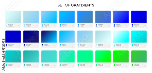 Icy frost gradient set for cool designs