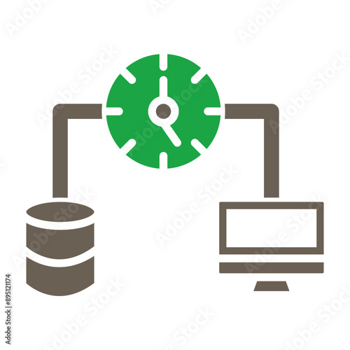 Latency Vector Glyph Two Color Icon