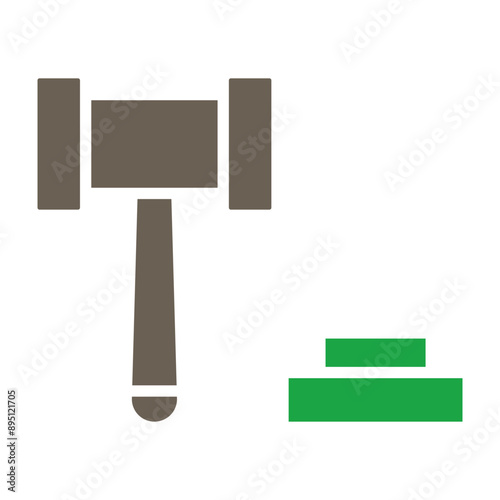 Auction Vector Glyph Two Color Icon