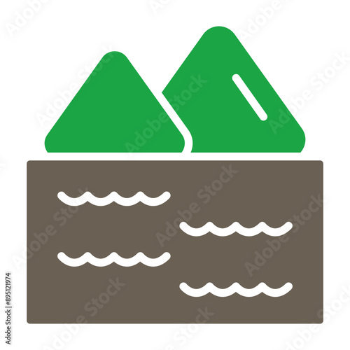 Lagoon Vector Glyph Two Color Icon