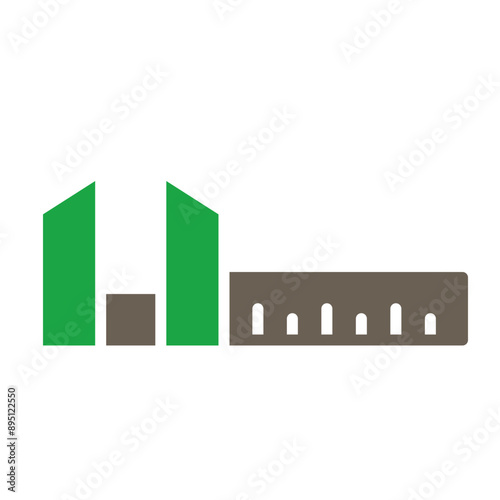 Vernier Caliper Glyph Two Color Icon