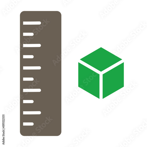 Measuring Glyph Two Color Icon