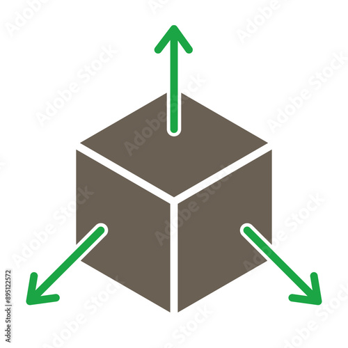 Scale Modification Glyph Two Color Icon
