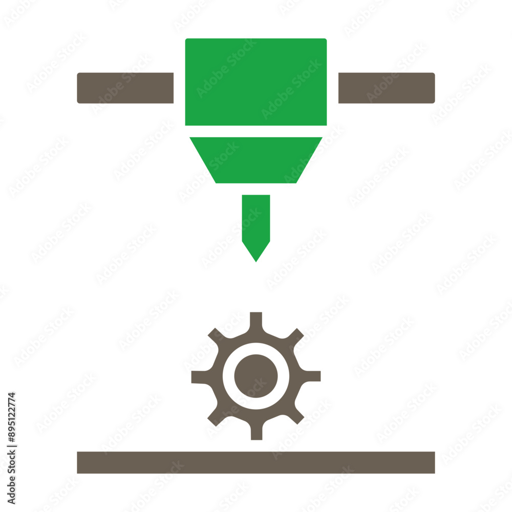 Fototapeta premium Gear Glyph Two Color Icon