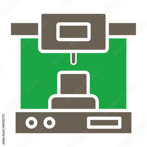 3d Printer Glyph Two Color Icon