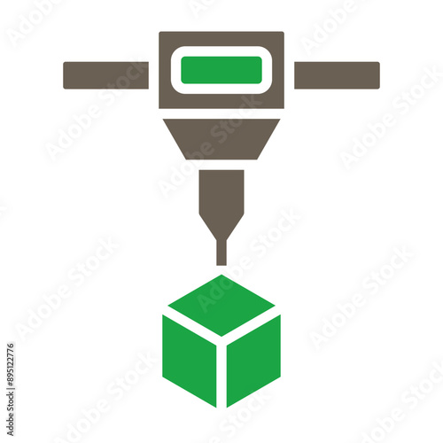 Additive Manufacturing Glyph Two Color Icon
