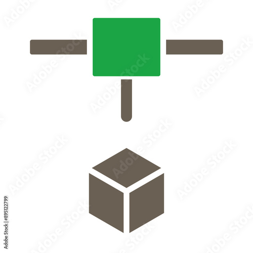 Fixation Glyph Two Color Icon