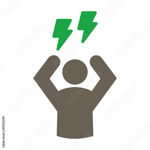 Panic Glyph Two Color Icon