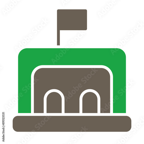 Bunker Glyph Two Color Icon