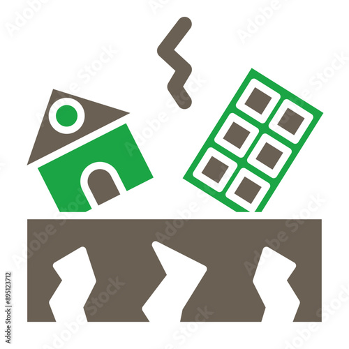 Crisis Glyph Two Color Icon
