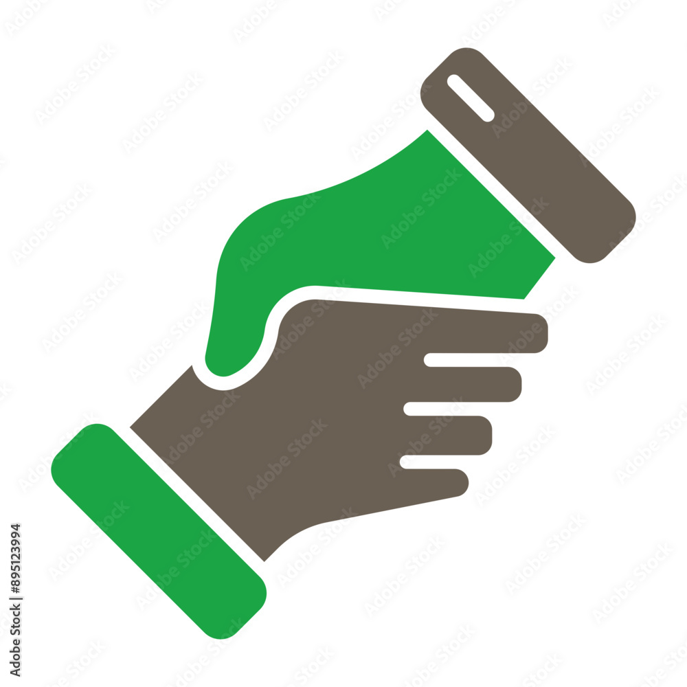Partnership Handshake Glyph Two Color Icon Partnership Handshake Glyph Two Color Icon