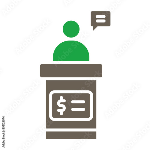 Consultant Glyph Two Color Icon