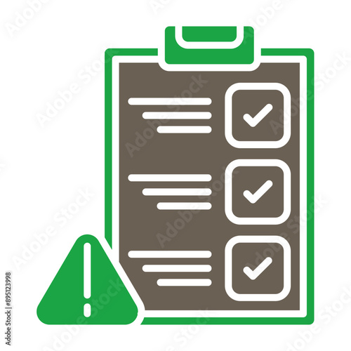 Risk Glyph Two Color Icon