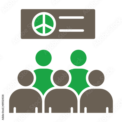 Demonstrator Glyph Two Color Icon