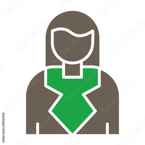 Female Glyph Two Color Icon
