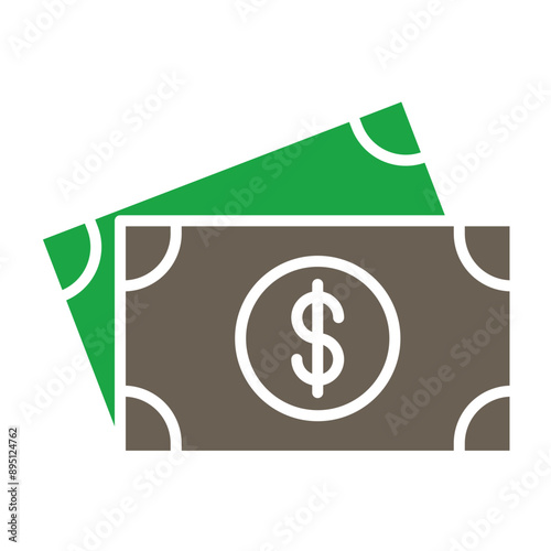 Wealth Glyph Two Color Icon