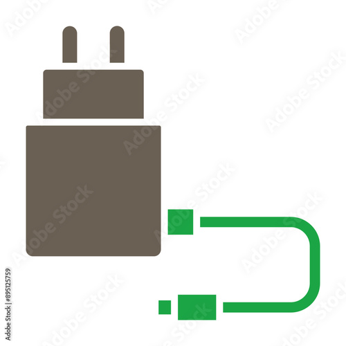 Charger Glyph Two Color Icon