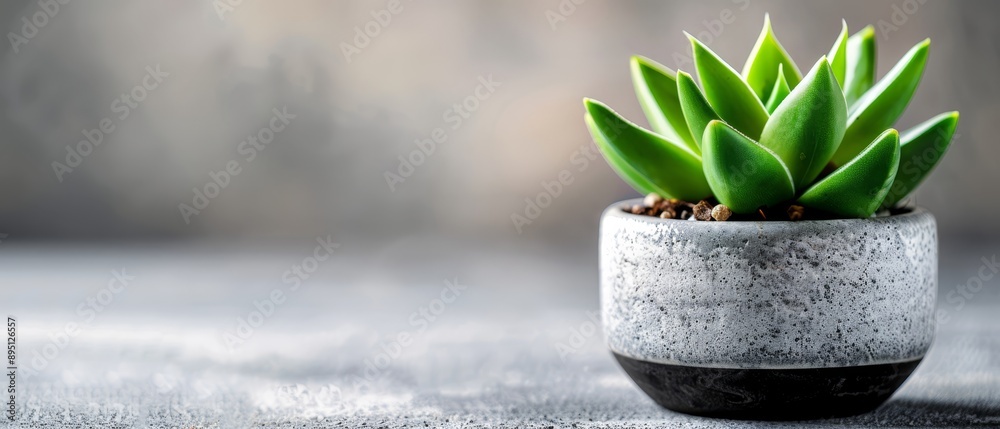 A tight shot of a small potted plant against a softly blurred background, showcasing its soil A tight shot of a small potted plant against a softly blurred background, showcasing its soil