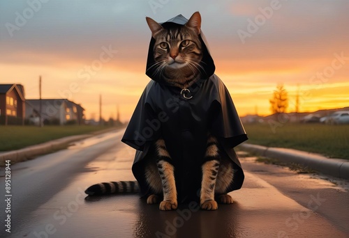 A Tabby Cat Priest Unravels a Mysterious Crime Scene photo