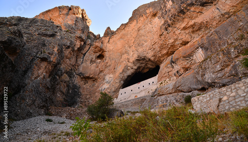 Located in Sebinkarahisar, Turkey, the Monastery of the Virgin Mary was built by carving the mountain during the Byzantine period.
 photo