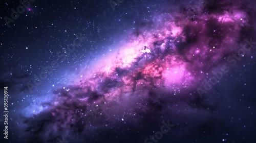  A tight shot of a vibrant,purple-blue star-studded sky teeming with numerous stars