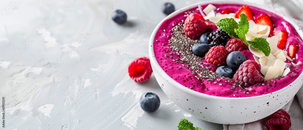 blueberries, raspberries, and mint blueberries, raspberries, and mint