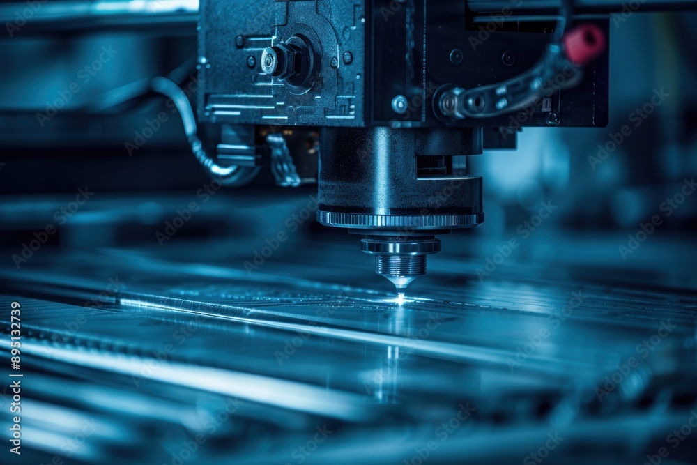 a close up image of a cnc laser cutter a close up image of a cnc laser cutter
