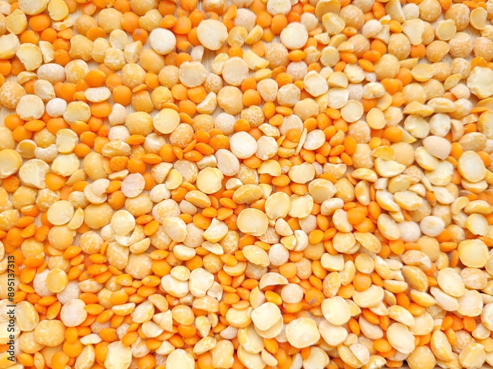 Big portion of split peas and red lentils. Big portion of split peas and red lentils.