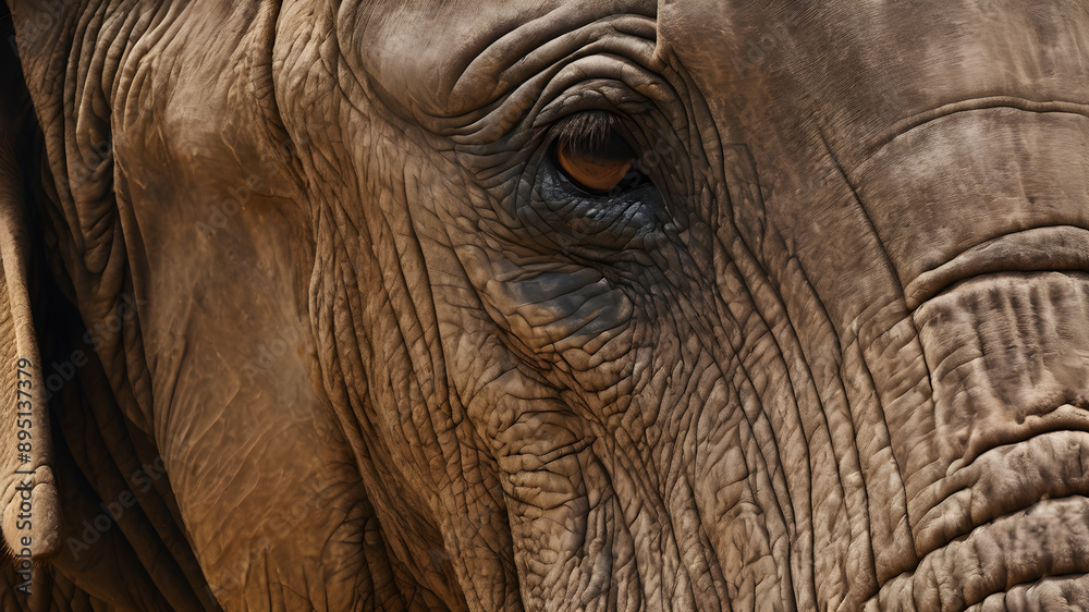 Elephant skin texture with wrinkles and rough surface. Generative AI Elephant skin texture with wrinkles and rough surface. Generative AI