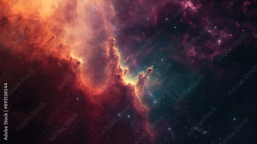 Fototapeta premium Beautiful nebula in deep space made with generative ai