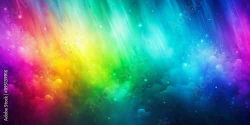 Abstract Rainbow Nebula with Stardust, Background, Cosmic, Galaxy, Dreamy