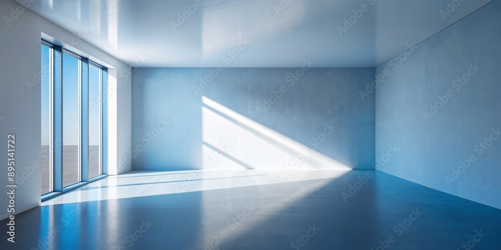 Fototapeta premium Empty Room with Window and Sunlight, empty, interior design, minimalist, architecture