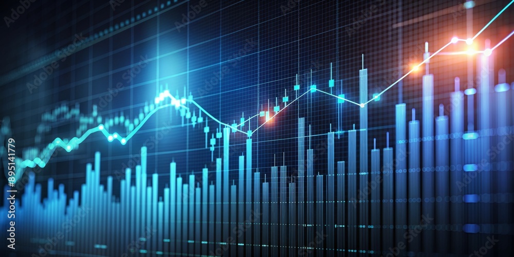 Financial Data Analytics, Rising Trend, Stock Market, Investment, Growth Financial Data Analytics, Rising Trend, Stock Market, Investment, Growth
