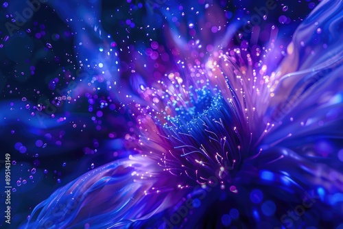 Close-up of purple and blue flowers