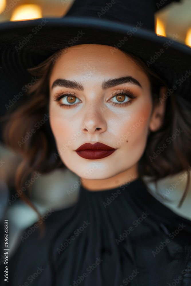 Witch is worker in beauty salon, Halloween style Witch is worker in beauty salon, Halloween style