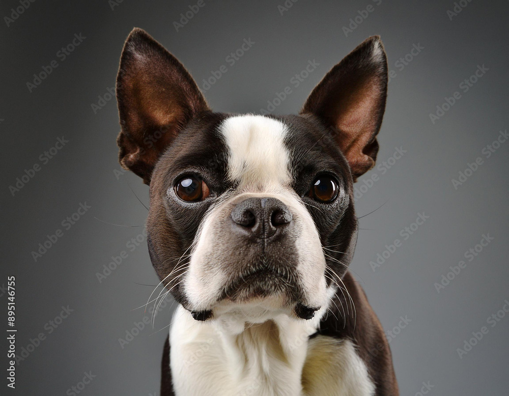 Boston Terrier Portrait in Professional Studio Setting Boston Terrier Portrait in Professional Studio Setting